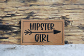 Kunstleder Label/Aufnäher Hipster Girl